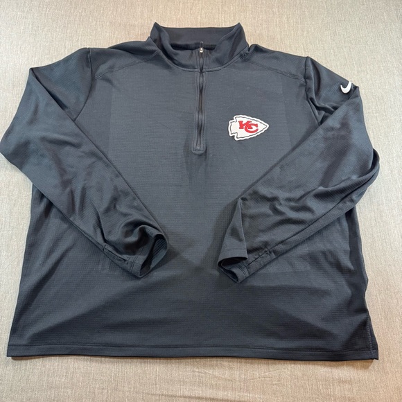 Nike Kansas City Chiefs On Field Dri-Fit 1/4 Zip Pullover Size Men's Size XXL - Picture 1 of 9